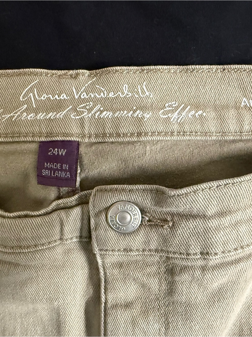 Gloria Vanderbilt High-Rise Jeans in Khaki Tan - Picture 3 of 7